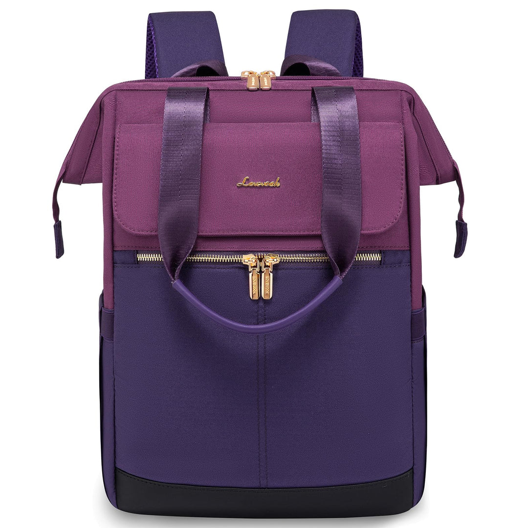 LOVEVOOK Rucksack Damen Lila, Arbeitsrucksack Cityrucksack Modern, Schultasche Backpack Women Elegan