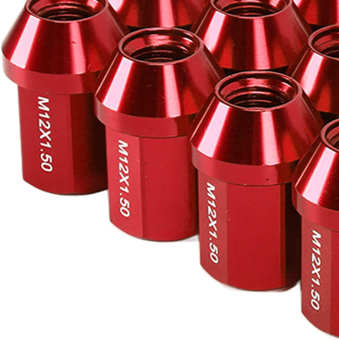 Autoteile, Rustptoof Closed End Radmuttern M12x1.5 35mm Ersatz für Lafesfa 2019 zur Reparatur(rot),