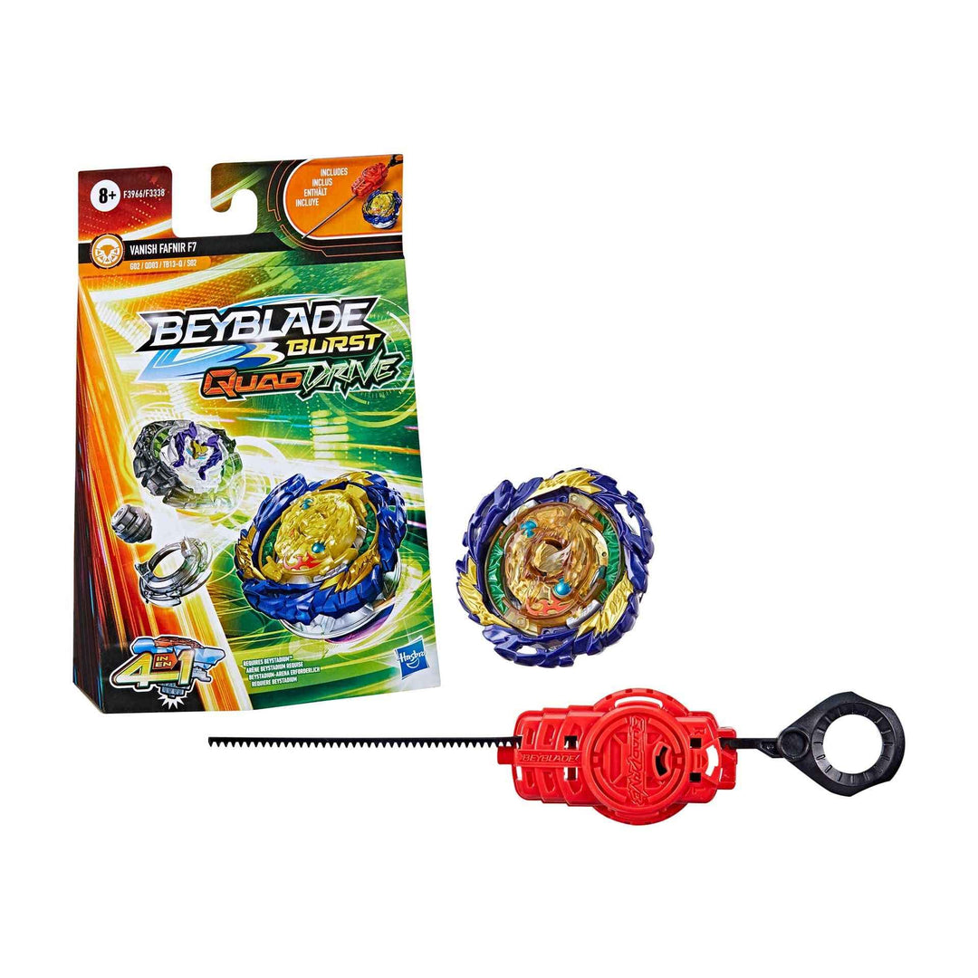 Beyblade Burst QuadDrive Vanish Fafnir F7 Starter Pack − Kreisel mit Starter