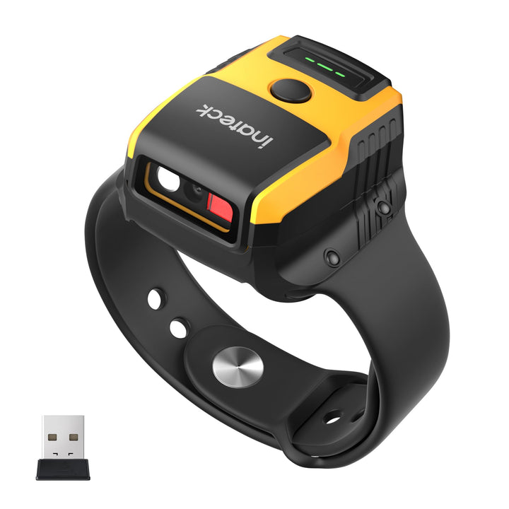 Inateck Barcode Scanner Kabellos Armbanduhr-Stil, 1D 2D QR, Bluetooth, USBC | Ultraleichter, Sprachs