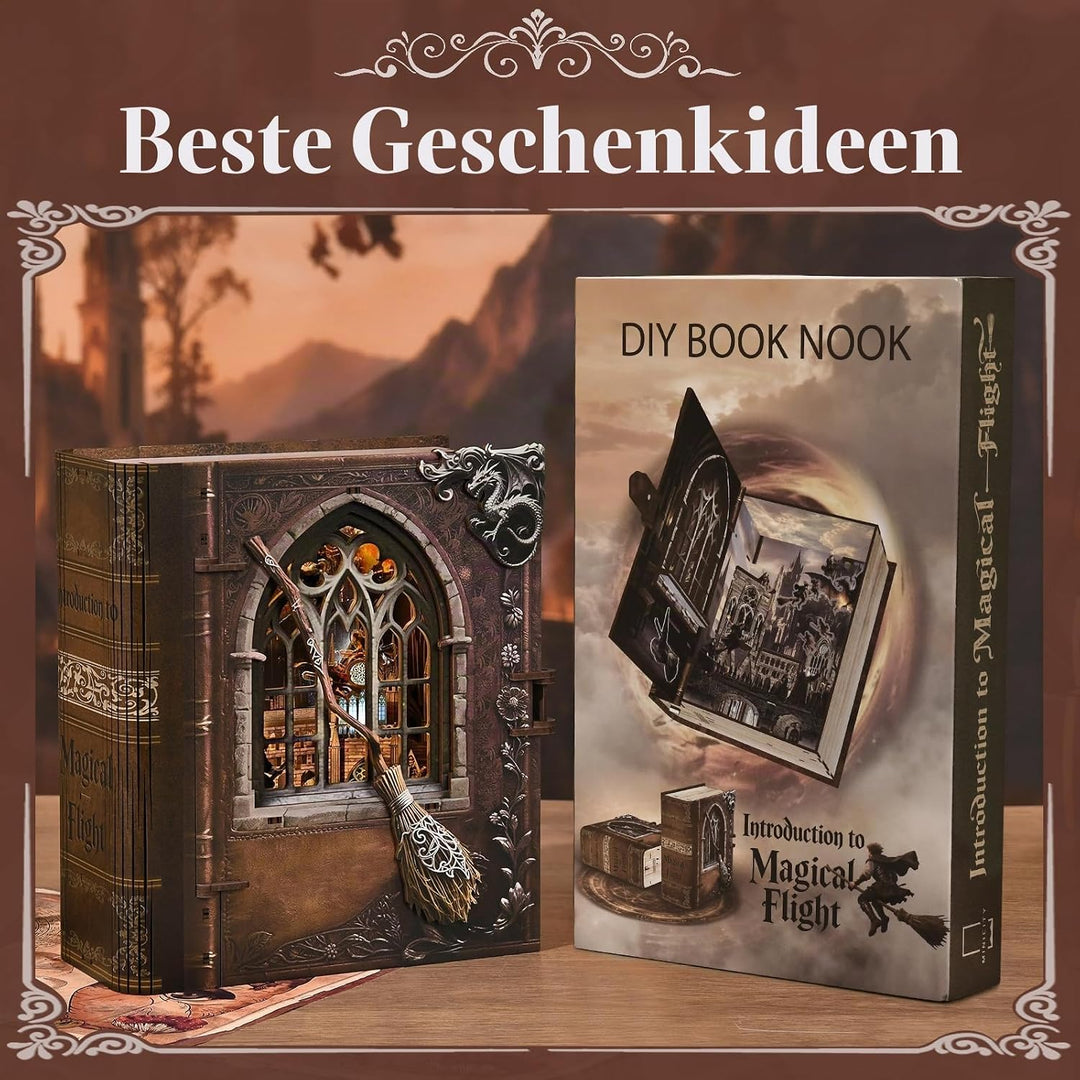 DIY Book Nook Kit Miniatur Puppenhäuser Haus Kit, Bookshelf Decor, Bücherecke, Booknook Häuser Model