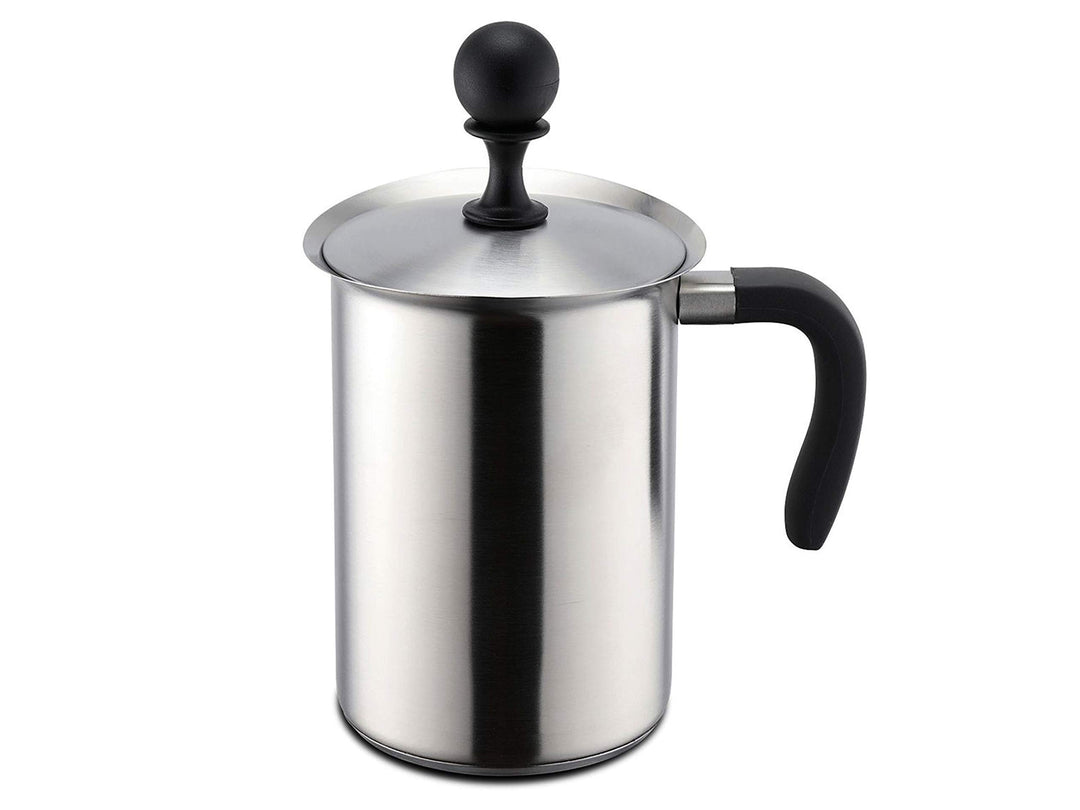 Gravidus Manueller Milchschäumer (Manuell/Hand) - erzeugt cremigen Milchschaum für Kaffeespezialität