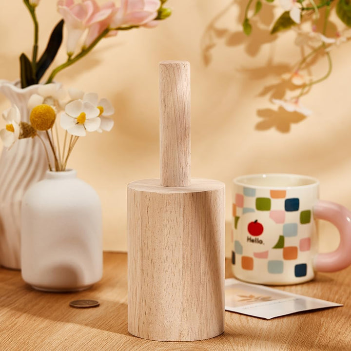 BENECREAT 12x8cm Tassen-Keramikformen, Holz-Töpferwerkzeuge Mit Griff, Töpferformen-Set Für Tonkeram