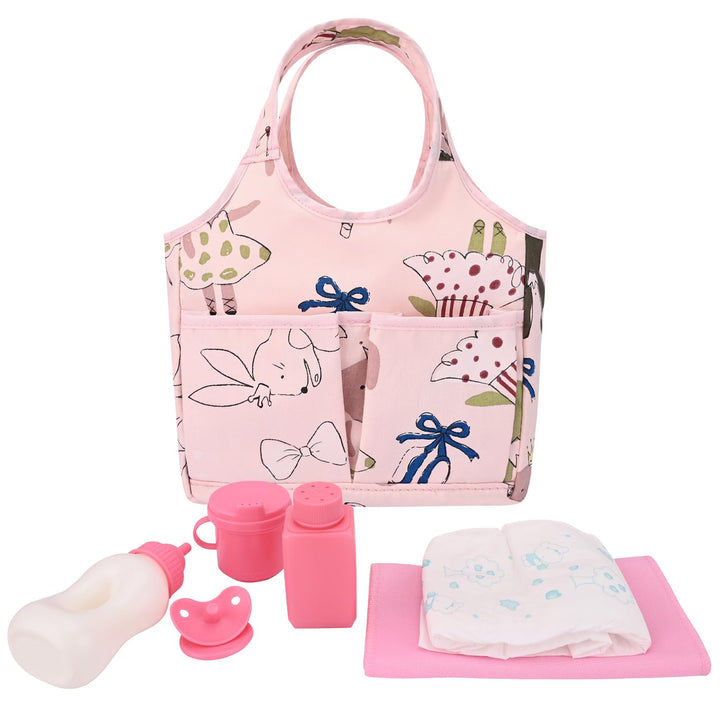 Bebamour Einhorn Puppe Wickeltasche mit Puppe Wickelmatte tragen Puppe Zubehör Mode Kinder Mädchen B