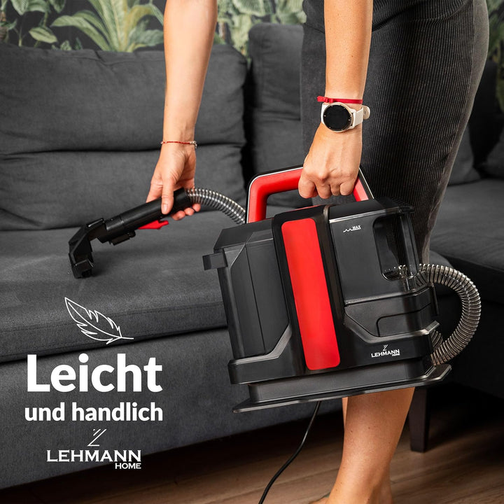 LEHMANN EasyWash Teppichreiniger & Polsterreiniger 2-in-1 Spot Clean Waschsauger, Nass-/Trockensauge