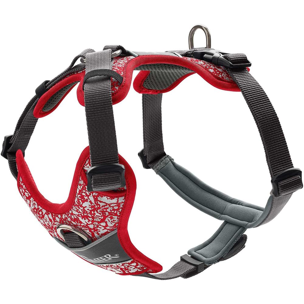 HUNTER Geschirr Divo Reflect 72-100/L rot/grau L, rot/grau L