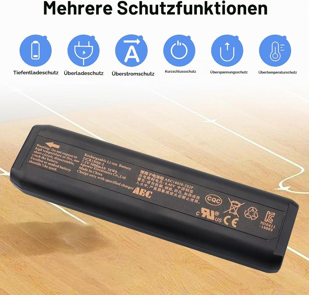 7,2 V 5000 mAh 36 Wh Ersatzakku, kompatibel mit Konftel 300M 300MX 300W 300WX, PN: Akku für Konftel