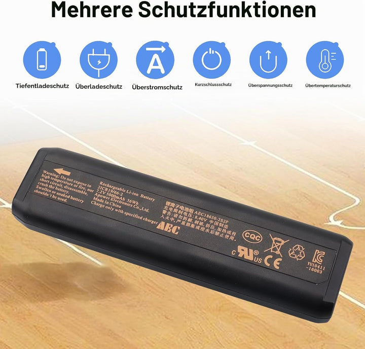 7,2 V 5000 mAh 36 Wh Ersatzakku, kompatibel mit Konftel 300M 300MX 300W 300WX, PN: Akku für Konftel