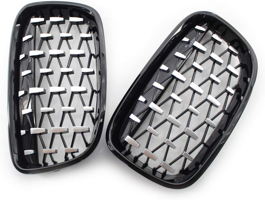GSRECY Für F20 F21 1 Series 2011-2014 Nieren-Stossstange vor dem Facelift schwarz glänzend Grill gri