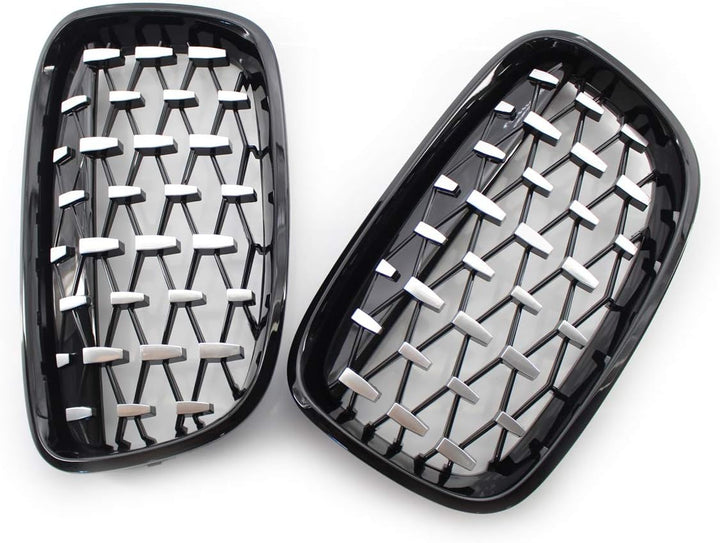 GSRECY Für F20 F21 1 Series 2011-2014 Nieren-Stossstange vor dem Facelift schwarz glänzend Grill gri