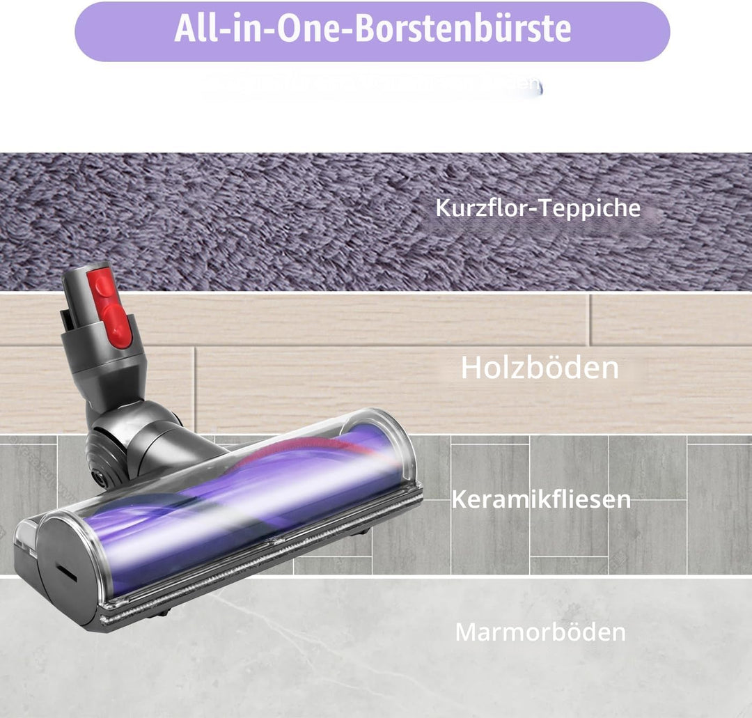 Elektrische Bürste kompatibel für Dyson V7 V8 V10 V11 V15, Betriebene Ersatzteile Bodendüsen mit Dir