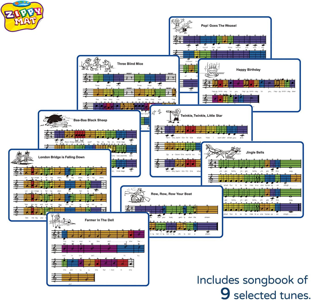 Klaviermatte für Kinder, riesige musikalische Keyboard-Bodenspielmatte, 8 Instrumente, inkl. Liederb
