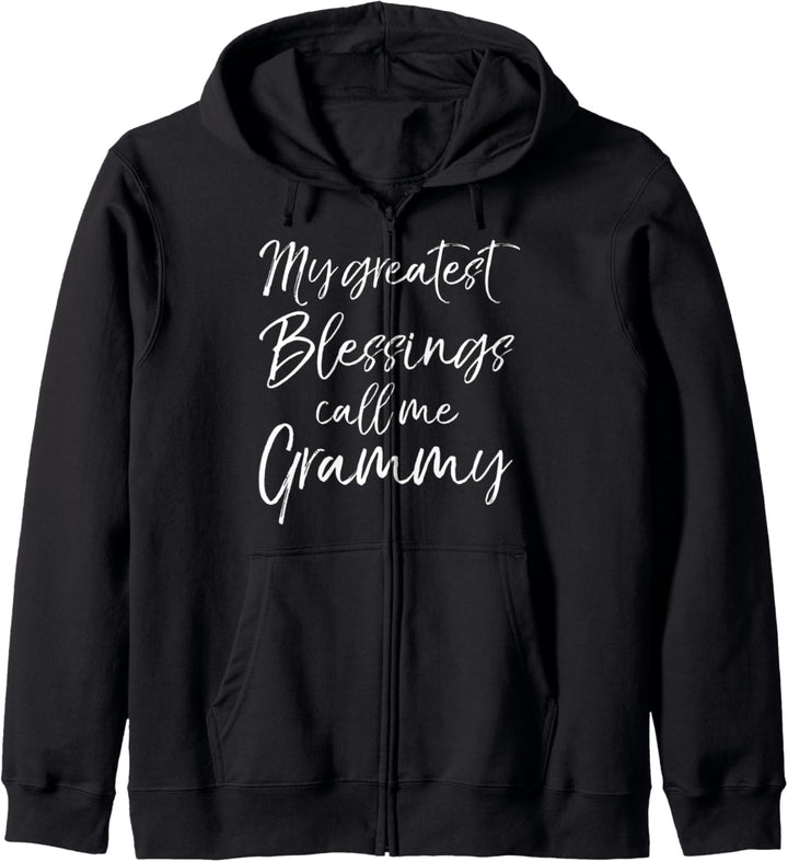 Christian Grandma Gift My Greatest Blessings Call Me Grammy Kapuzenjacke