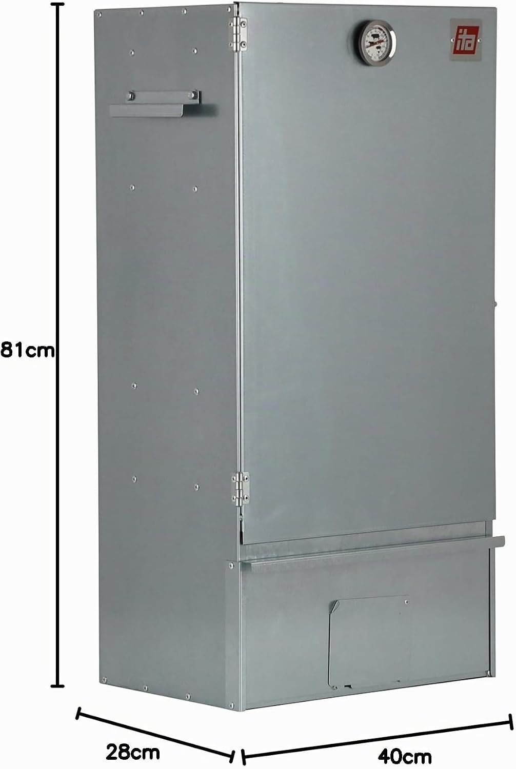 ITA Elektrischer Räucherofen 7005 - Premium Räucherschrank aus Edelstahl 81 cm mit Elektroheizung -