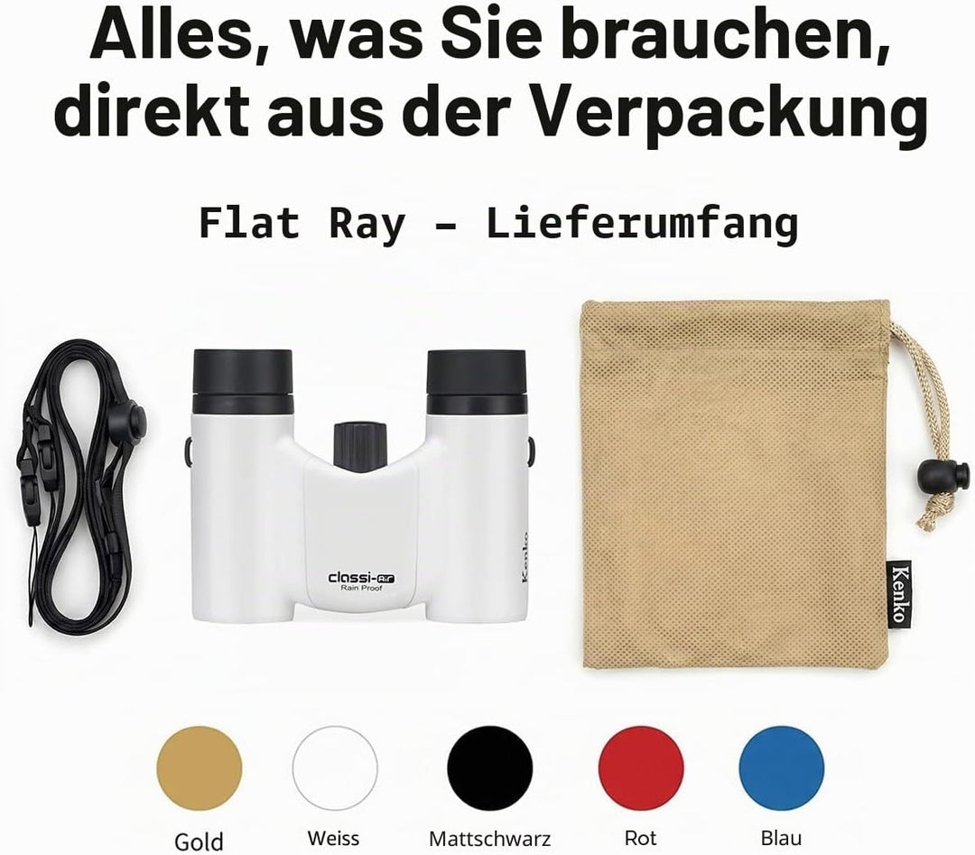 Kenko Fernglas Classi-Air 10x21 DH, Dachprisma, leichtes, faltbares & kompaktes Design, Mehrschichtv