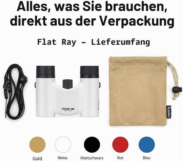 Kenko Fernglas Classi-Air 10x21 DH, Dachprisma, leichtes, faltbares & kompaktes Design, Mehrschichtv