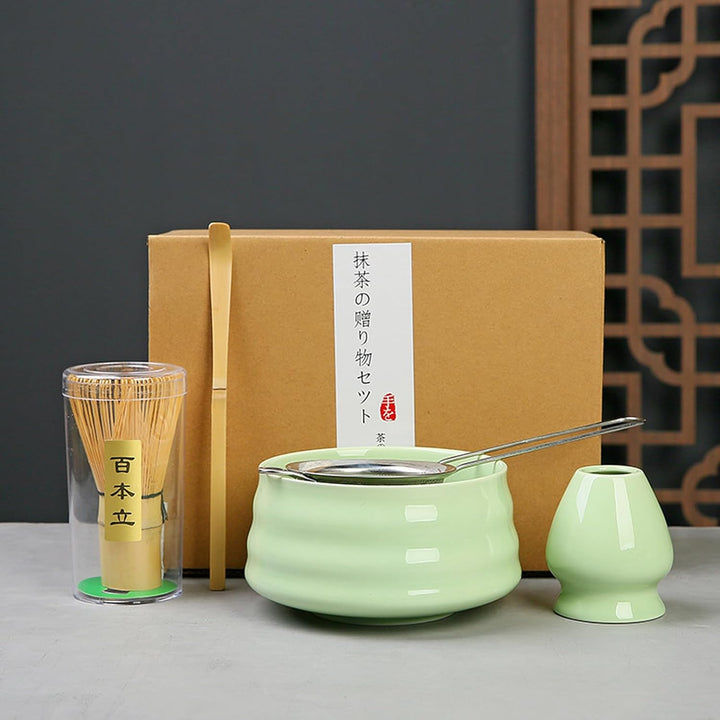 Matcha Set, Matcha Tea Sets 5 Stück Matcha Besen Set, Matcha Besen, Matcha Tea Set, Matcha Schale, S