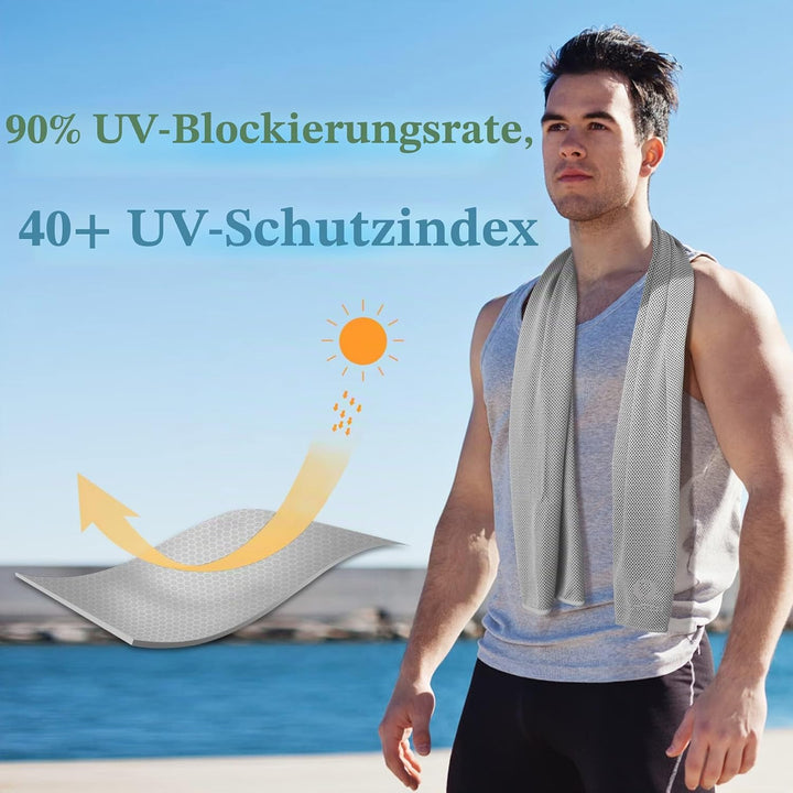 Sukeen Kühlendes Handtuch, 4er Set Kühlhandtuch Cool Towel, Gym Handtuch, Eishandtuch Kühltuch Hals,