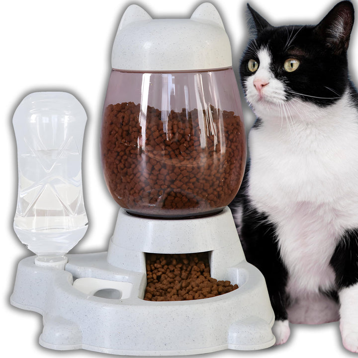 Retoo Futterspender Futterautomat Hunde, Katze, Automatischer, Futterspender Katze, Pet, Feeder, Mit