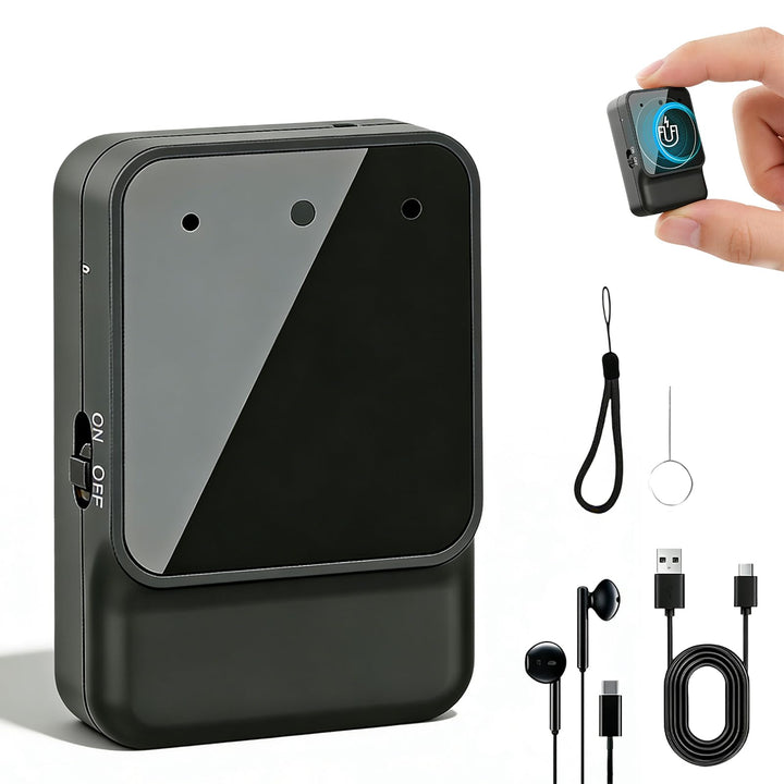 64GB Diktiergerät Mini, Spion Abhörgerät, Voice Recorder mit Rauschunterdrückung, One Touch Diktierg