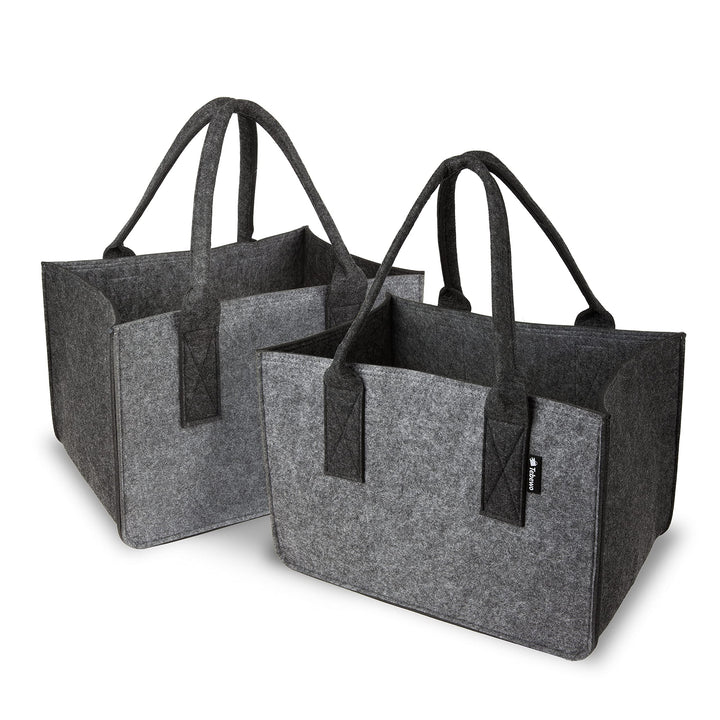 Tebewo 2er-Set Filztasche - praktische Einkaufstasche im Doppelpack - Shopping Bag - Einkaufskorb au