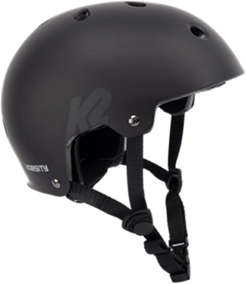 K2 Skates VARSITY Helm, Inline Skate Helm, Fahrradhelm, Skateboard Helm S (48 - 54 cm) Single Schwar