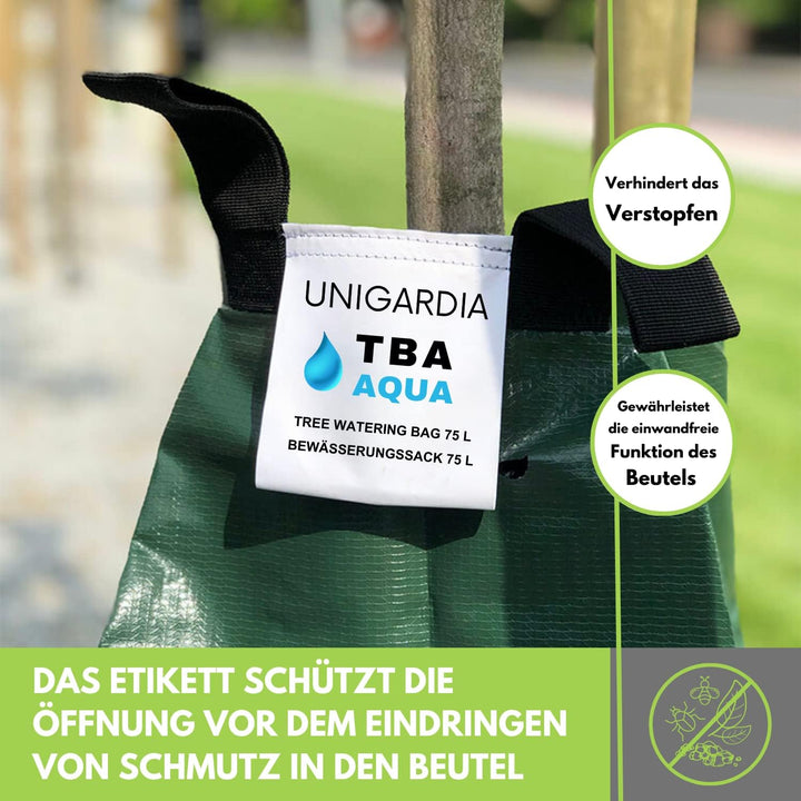 Baumbewässerungssack 75 L (10 Stück) - Verbinden Sie mehrere Bewässerungsbeutel miteinander - Bewäss