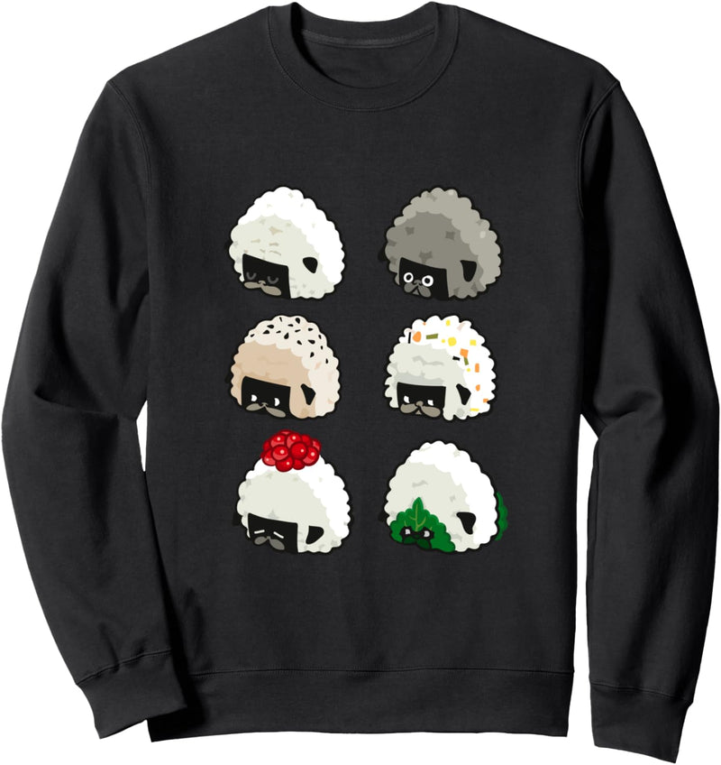 Onigiri Rice Balls Pug Sweatshirt