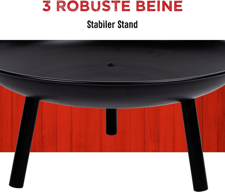 BBQ Collection Feuerschale Ø60 cm - Feuerkorb mit Griffen - Feuertonne für den Garten - Terrassenofe