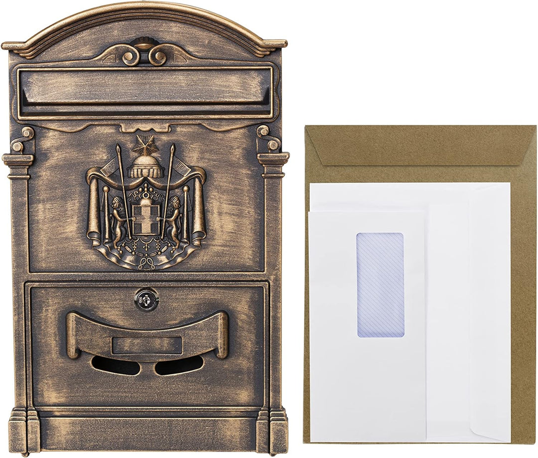 ARREGUI Residencia D-2151/B Individueller Briefkasten aus Aliminium im klassischen Stil, Grösse M (D