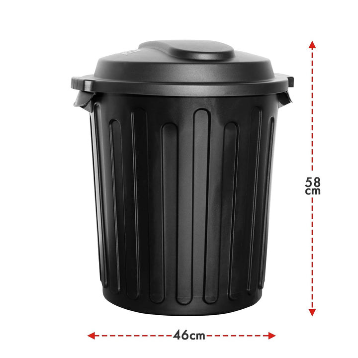 Floordirekt Mülleimer, 60 Liter Abfalleimer mit Deckel für Küche und Büro, Papierkorb, Mülltonne - 4