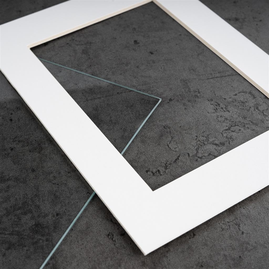 DÖRR Bilderrahmen Oakwood Slim 40x50 hellbraun, Eiche-Massivholz, Echtglas, mit Passepartout, Hoch-