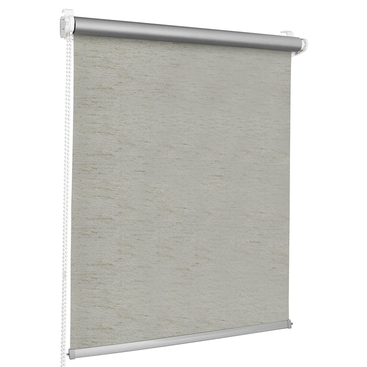 ROLLMAXXX Thermo Verdunkelungsrollo Klemmfix ohne Bohren (100 x 215 cm, grau Melange) 100 x 215 cm G