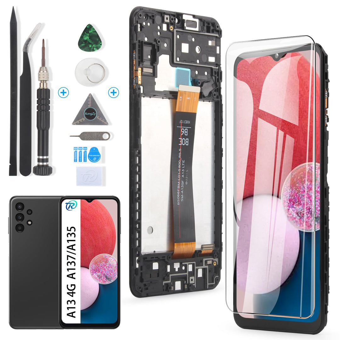 RongZy Ersatz Display Kompatibel für Samsung Galaxy A13 4G/A135F A137 Touchscreen Bildschirm Digitiz