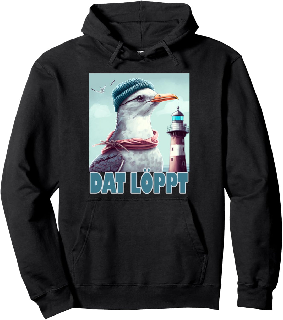 Dat Löppt Norden Plattdeutsch Norddeutschland Nordsee Möwe Pullover Hoodie