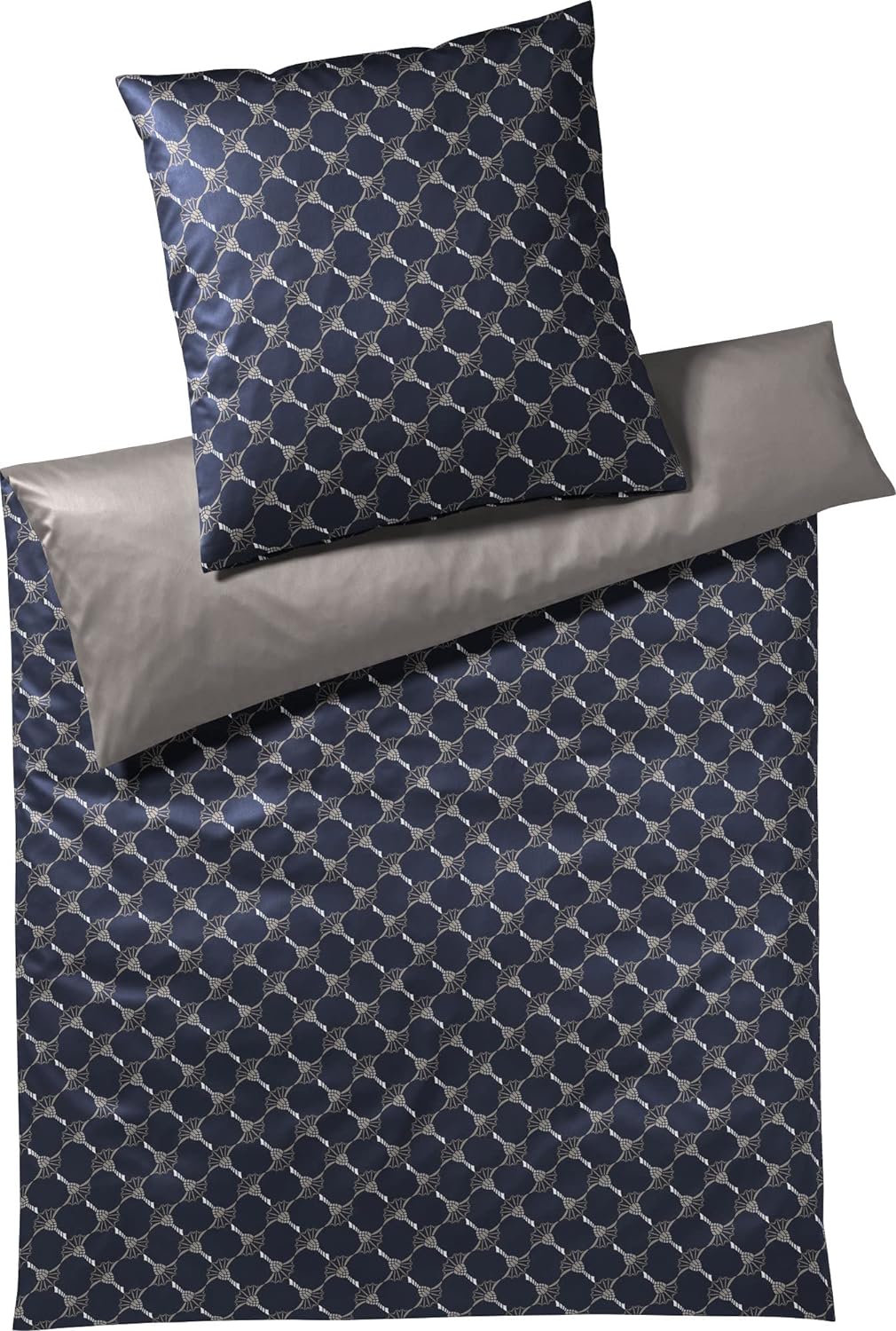 Joop! Wendebettwäsche Cornflower Double Mako-Satin mitternachtsblau Grösse 135x200 cm (40x80 cm) 135