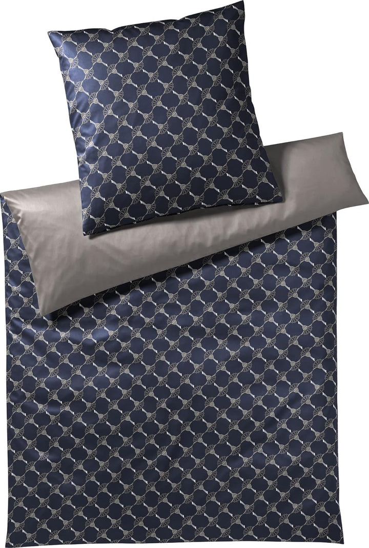Joop! Wendebettwäsche Cornflower Double Mako-Satin mitternachtsblau Grösse 135x200 cm (40x80 cm) 135
