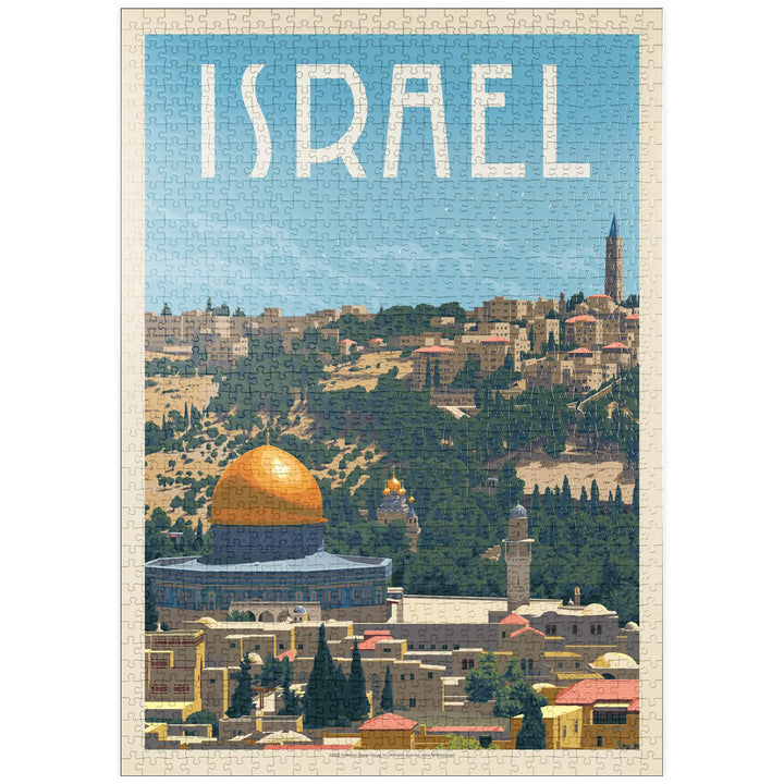 Israel: Jerusalem, Die alte Stadt, Vintage Poster - Premium 1000 Teile Puzzle - MyPuzzle Sonderkolle