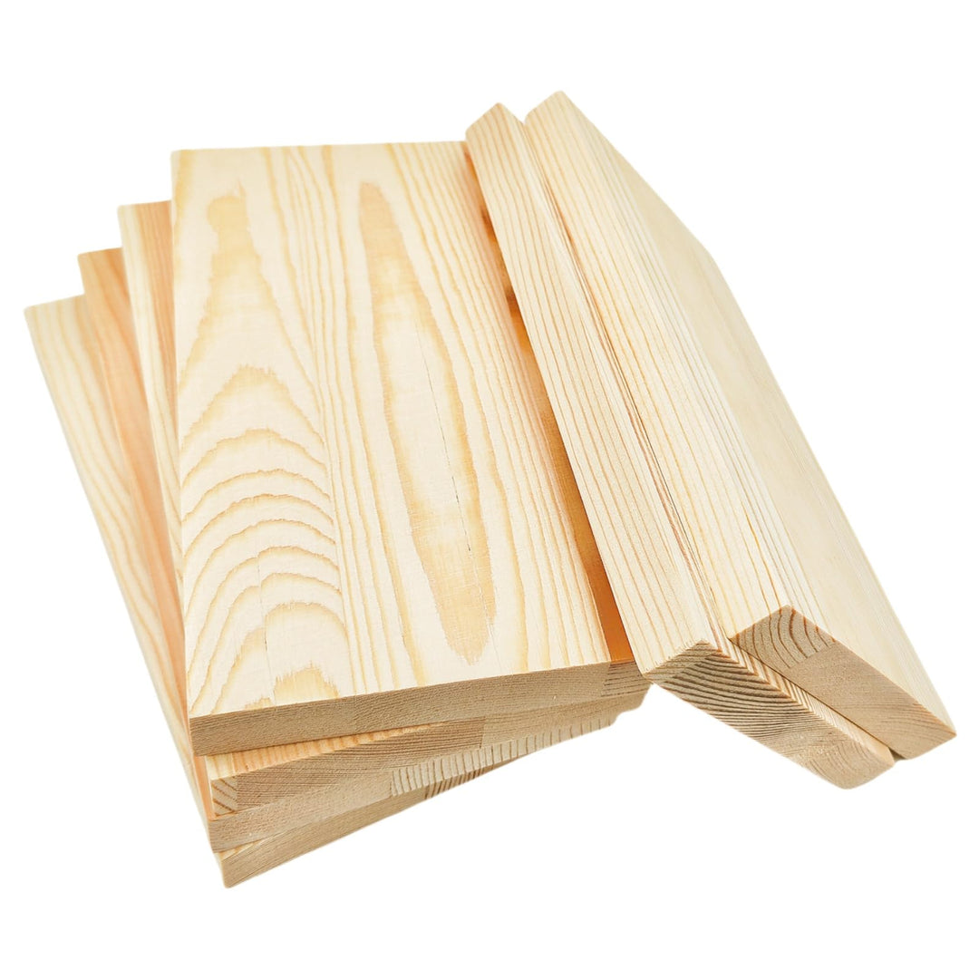 6 rechteckige Holzbretter, unbehandelte Holzblöcke, 20 x 10 x 1,5 cm, roh, Holzblöcke für DIY zum Sc
