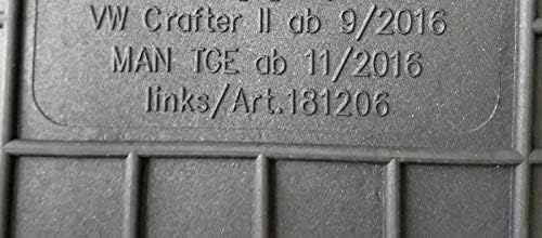Fussmatten vorne für VW Crafter 2 / Grand California ab 2016 Gummi Gummimatten, Vorne