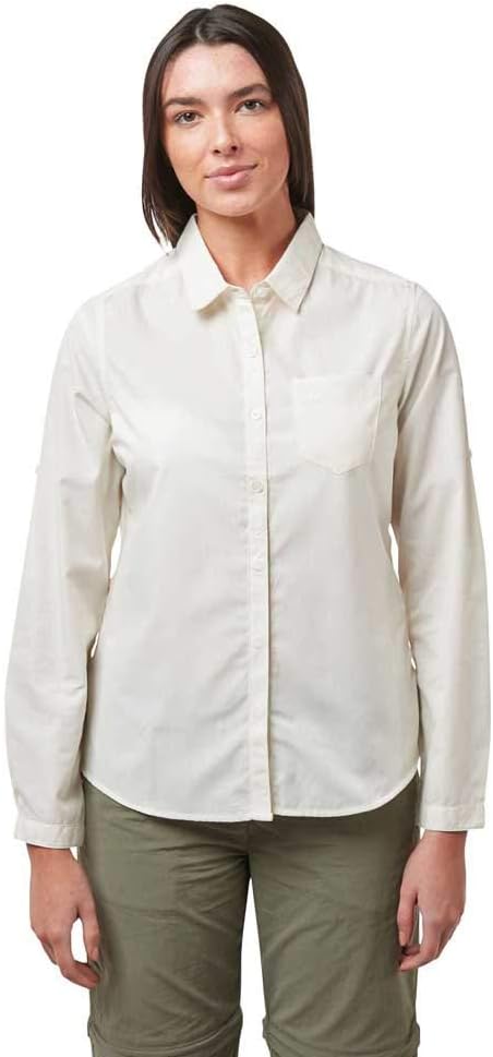 Craghoppers Damen Kiwi Long Sleeved Hemd 38 Sea Salt, 38 Sea Salt