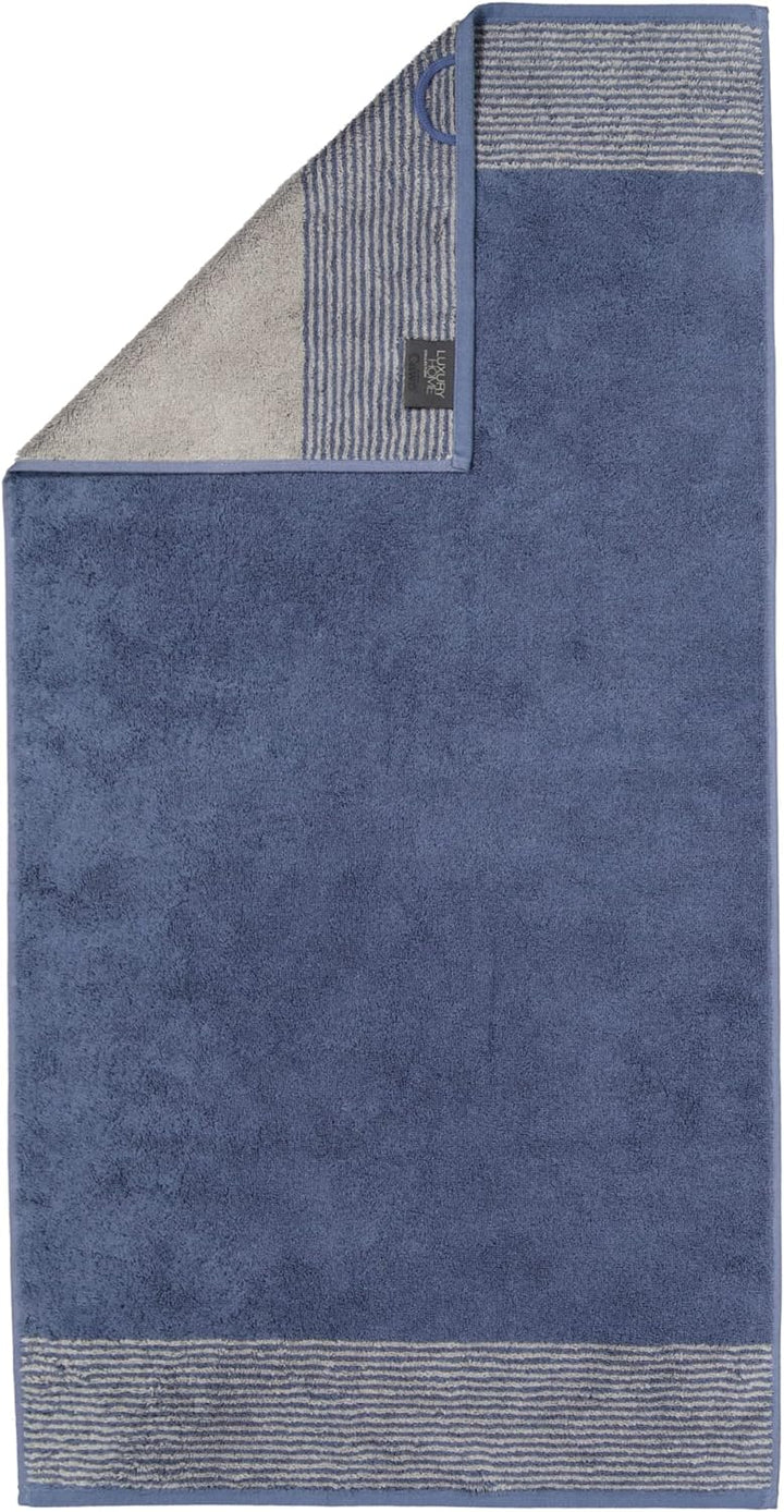 CAWÖ Home Handtücher Luxury Home Two-Tone 590 Nachtblau - 10 Duschtuch 80x150 cm, Duschtuch 80x150 c