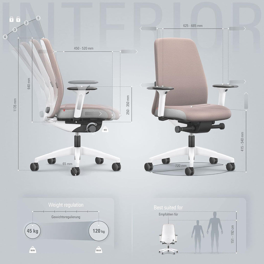 Interstuhl Bürostuhl Every Interior Edition – ergonomischer Schreibtisch- und Gaming-Stuhl – Lordose