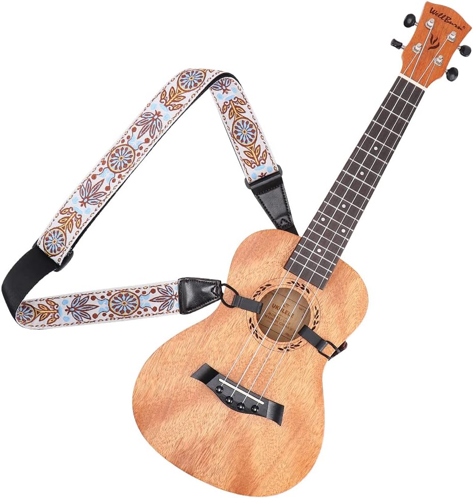 Ukulele Strap No Drill Jacquard Pusteblume, Jacquard Pusteblume