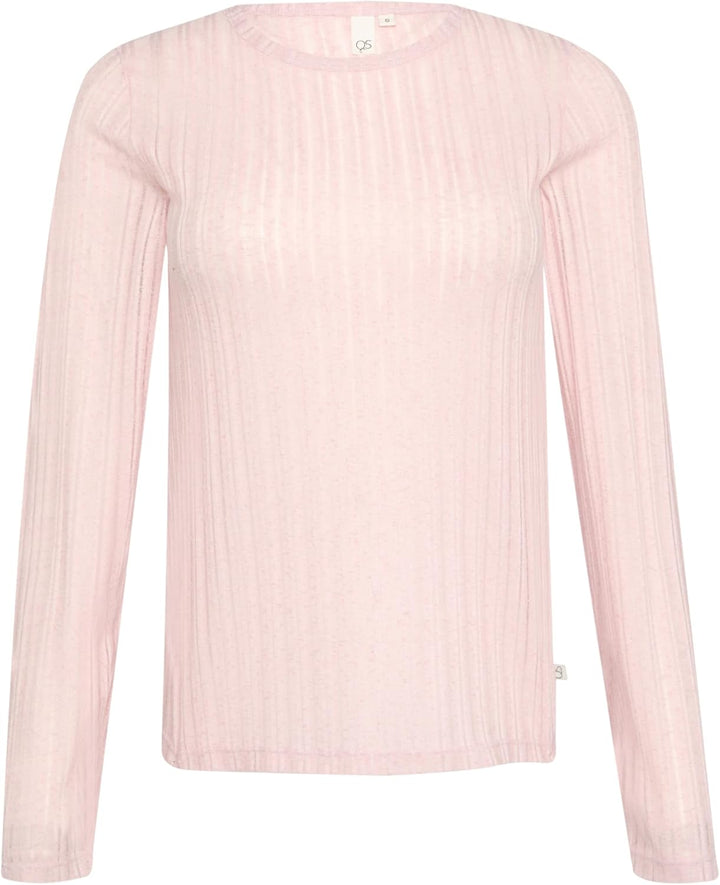 QS Leicht transparentes Longsleeve mit Strukturmuster XXL 4176_altrosa, XXL 4176_altrosa