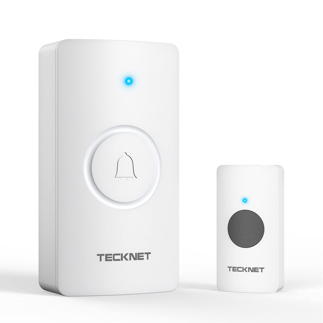TECKNET Funkklingel, kabelloses Türklingel Batteriebetrieben, wasserdichte Türklingel Set mit 400M k
