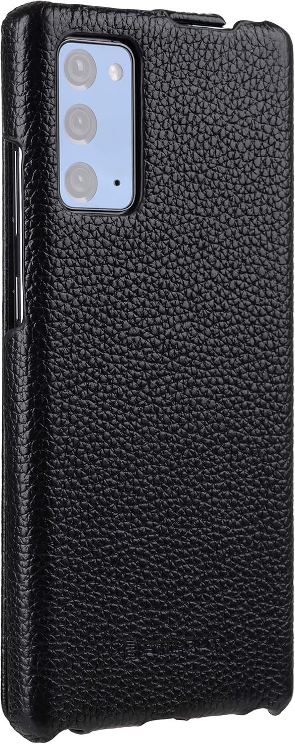 STILGUT UltraSlim kompatibel mit Samsung Galaxy Note 20 Hülle aus Leder - Samsung Note 20 Flip Case,
