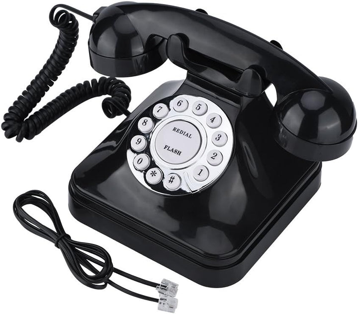 Garsent Vintage Telefon, Kunsttsoff schnurgebundenes Tischtelfon Multifunktions Klassisches Festnetz