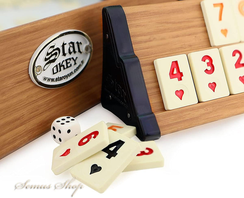 Sehr Hochwertige Holz Wooden Rummy Set VIP Okey mit Melamin Steine AHSAP Okey TAKIMI mit SEMUS