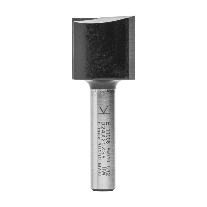 ENT 11008 Nutfräser HW, Schaft (S) 8 mm, Durchmesser (D) 24 mm, NL 20 mm, SL 32 mm, GL 52 mm, mit Ha